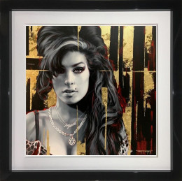 Back To Black, Amy Winehouse - Original - Black Framed