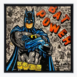 Bat Power - Original - White Framed