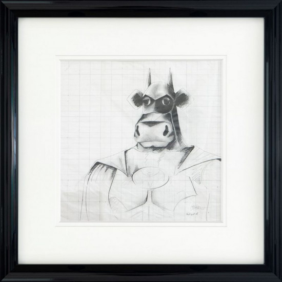 Batmoo - Original Sketch - Black Framed