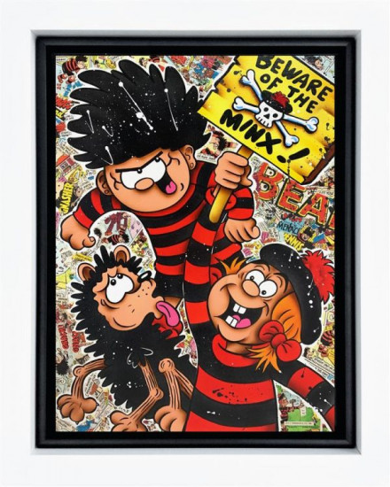 Beware Of The Minx - Original - White Framed Beware Of The Minx - Original - White Framed