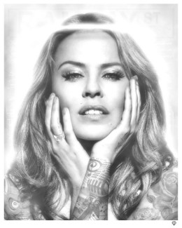 Kylie Minogue (Black & White) - Mounted