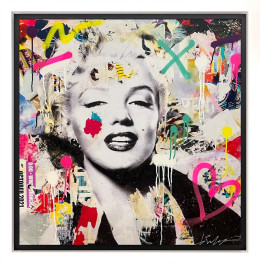 Blonde Bombshell - White Framed