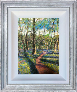 Bluebell Pathway - Original - Silver Framed