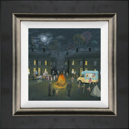 Bonfire Lights - Canvas - Artist Proof Black Framed