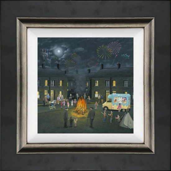 Bonfire Lights - Canvas - Black Framed
