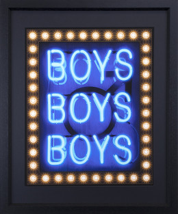 Boys Boys Boys (Blue) - Deluxe - Black Framed
