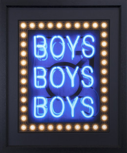 Boys Boys Boys (Blue) - Deluxe - Black Framed