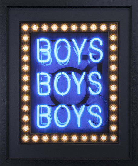 Boys Boys Boys (Blue) - Deluxe - Black Framed