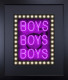 Boys Boys Boys (Purple) - Black Framed