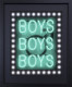 Boys Boys Boys (Turquoise) - Deluxe - Black Framed