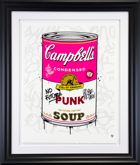 Campbell's Punk Soup - Artist Proof Black Framed 