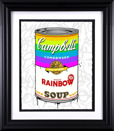 Campbell's Rainbow Soup - Artist Proof Black Framed