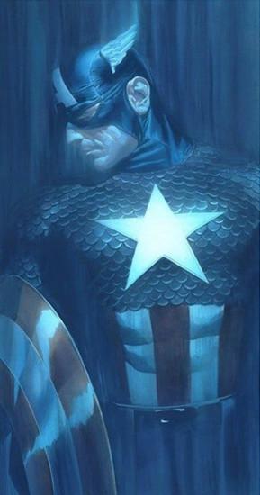 Captain America - Shadows Collection - Printers Proof - Mounted