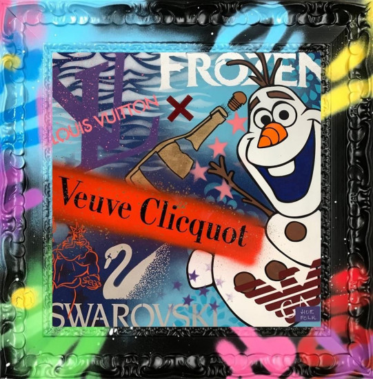 Celebrate On Ice - Original - Multi Colour Framed Celebrate On Ice - Original - Multi Colour Framed