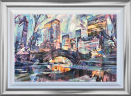 Central Park Twilight - Original - Silver Framed