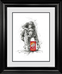 Chimps And Gravy - Original - Black Framed