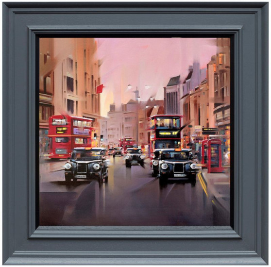 City Streets - Canvas - Grey-Black Framed