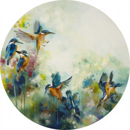 Concentration (Kingfishers) (Small) - Mounted