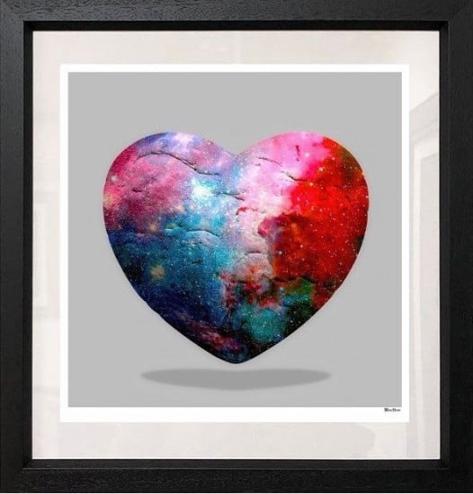 Cosmic Heart - Grey Background Cosmic Heart - Grey Background