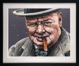 Courage Is A Decision (Churchill) - Black Framed