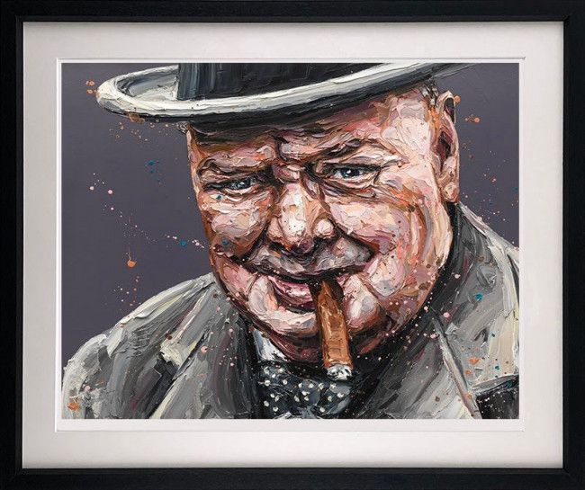 Courage Is A Decision (Churchill) - Artist Proof Black Framed