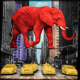 Crossing 5th Avenue - Mounted