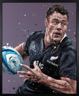 Dan Carter - Canvas - Artist Proof - Black Framed - Framed Box Canvas