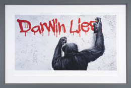 Darwin Lies - Artist Proof Grey Framed