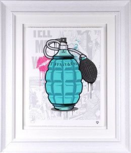 Designer Grenades - Tiffany And Co. Perfume - Artist Proof White Framed