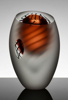 Dizzy Spiral Vase (Apricot) - Large - Original Sculpture