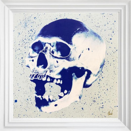 Electric Blue - White Framed