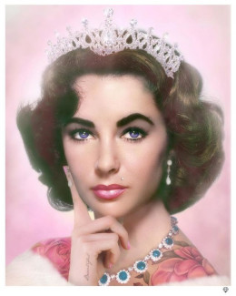 Elizabeth Taylor (Colour) - Mounted