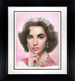 Elizabeth Taylor (Colour) - Black Framed