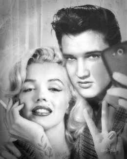 Elvis And Marilyn Photobooth - Mounted