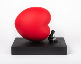 Feed The Birds (Red) - Resin Sculpture