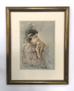 The White Dress - Original Watercolour - Framed