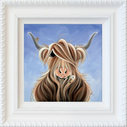 Finlay McMoo - Picture - White Framed