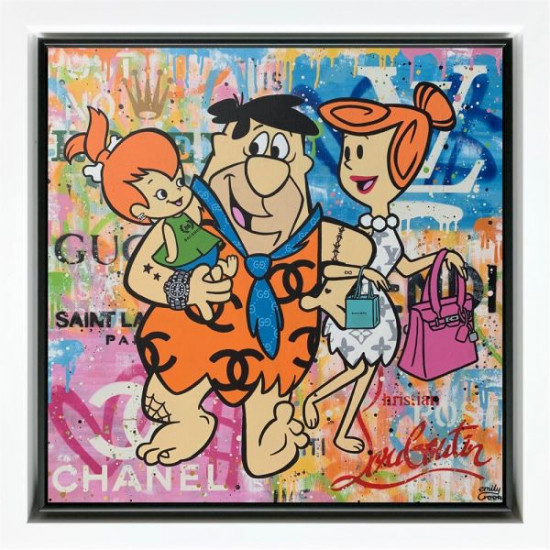 Flintstone Family - Original - White Framed