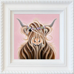 Flora McMoo - Picture - White Framed