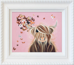 Flutterby Love - White Framed