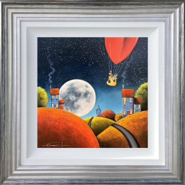 Fly Me To The Moon - Original - Silver Framed