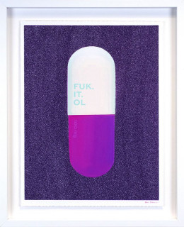 Fuk. It. Ol (Violent Violet) - Artist Proof White Framed