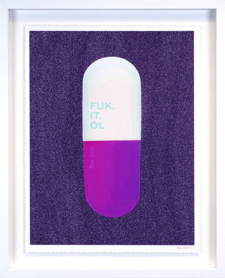 Fuk. It. Ol (Violent Violet) - Artist Proof White Framed