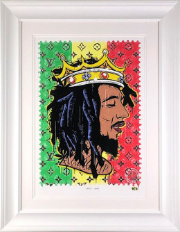 Get Up - Stand Up - Bob Marley - Artist Proof White Framed