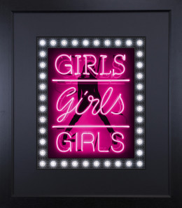 Girls Girls Girls (Hot Pink) - Black Framed