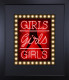 Girls Girls Girls (Red) - Black Framed