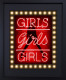 Girls Girls Girls (Red) - Deluxe - Black Framed