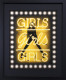 Girls Girls Girls (Yellow) - Deluxe - Black Framed