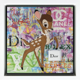 Glamorous Bambi - Original - White Framed