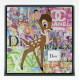 Glamorous Bambi - Original - White Framed